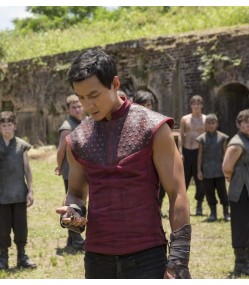 Into the Badlands Daniel Wu (Sunny) Maroon Leather Vest